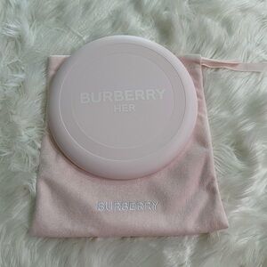 BURBERRY HER NWOT pale rose pink soft tie bag and frisbee